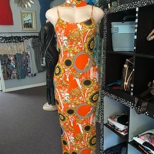 Dresses orange brown multi color dresses